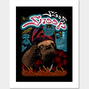 Snoop sloth vintage 80s bootleg design Posters and Art